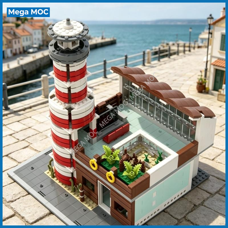 Aquarium And Marine Museum - DIY Stad Aquarium MOC Steentjes Bouwstenen